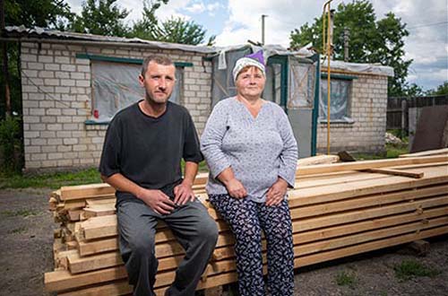 materials to rebuild homes in Ukraine